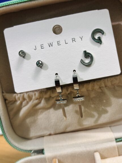 Combo Of 3 Silver Plated Earrings