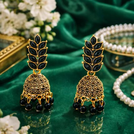 Gulnaar Grace Black  Jhumka