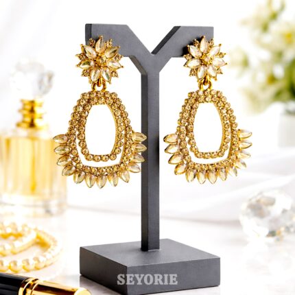 Golden Bloom Drop Earrings
