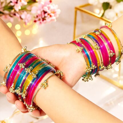 Multicolour Jelly Ghungroo Bangles