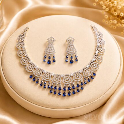 Sapphire Royale AD Necklace