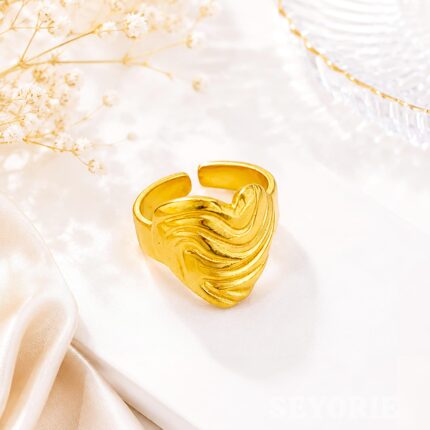 Golden Tide Statement Ring