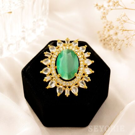 Sunburst Oval Ring