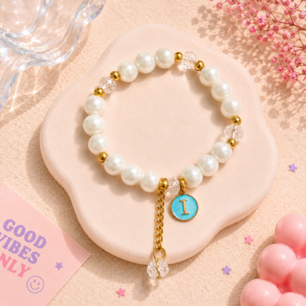 Ivory Initial Pearl Bracelet